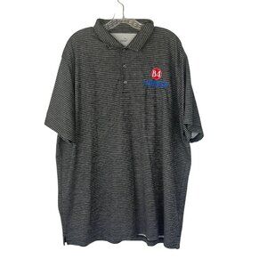 Puma Mens 84 Lumber Golf Polo Shirt Mens XXL Black Gray Striped
